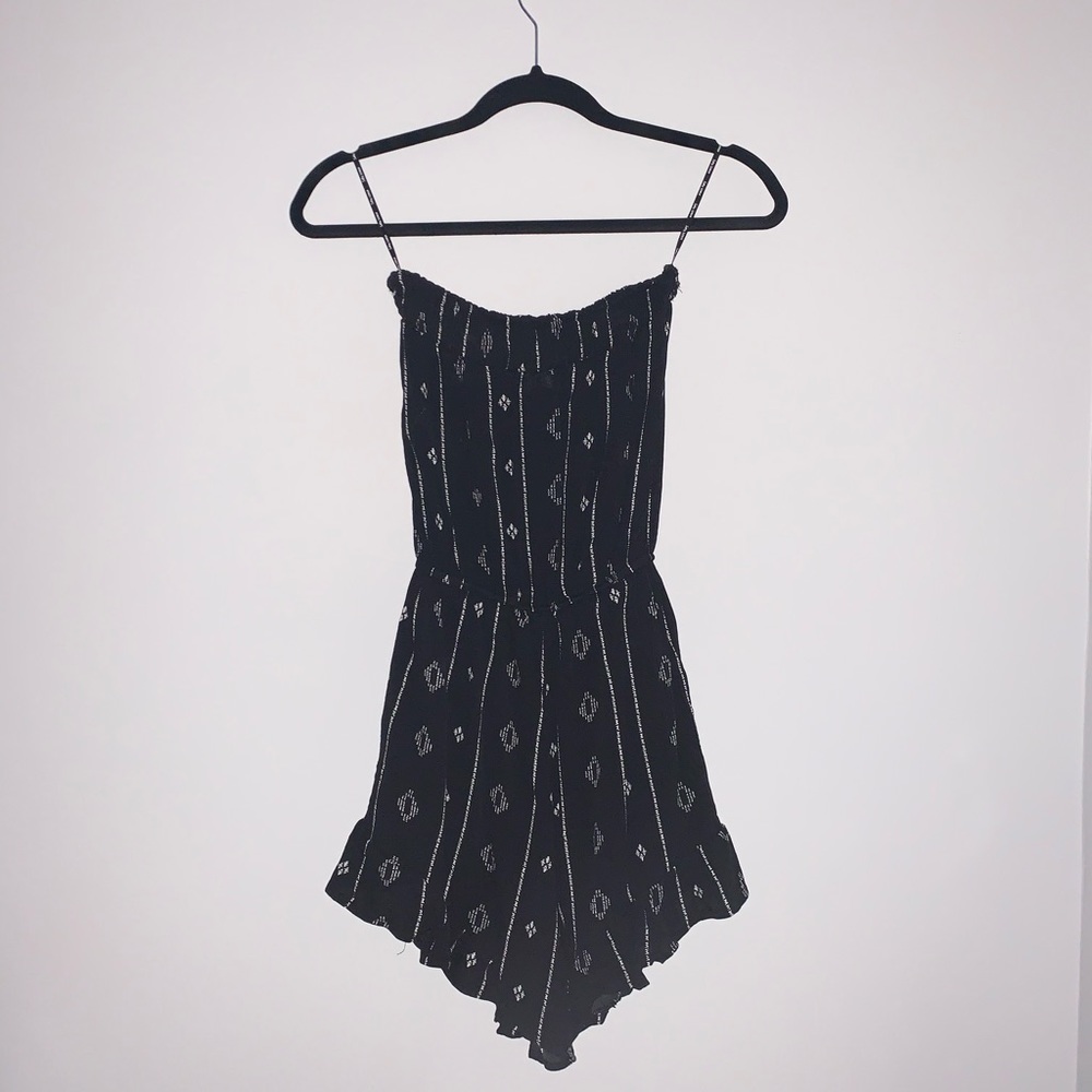 Black Printed Romper